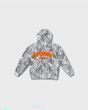 Image of SUPERWAVY® RETRO FLOURECENT ORANGE CAMO HOODIE 