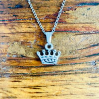 Image 1 of Set of 5 tiara crown charm necklaces 