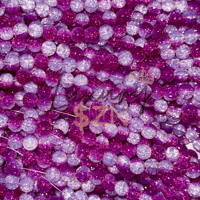 10mm Crackle Light/Dark Purple