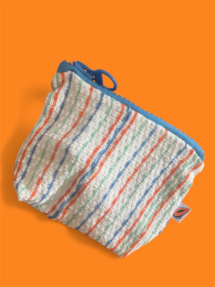 Image of Postcard pouch- Orange stripe