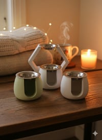 Image 1 of Hand Poured Concrete wax/incense burner