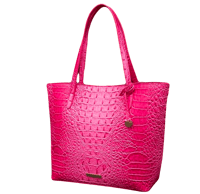 Image 1 of Pink crocodile tote bag