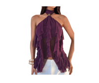 Plum Romance Ruffle Top