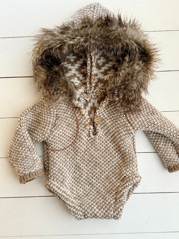 Image of Textured fur hoodie