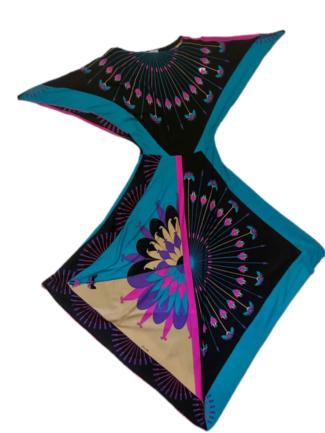 late 60s italian silk jersey hankie hem dress pucci saks fifth avenue