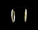 Image of Gold Rhinestone Large Pierced Hoops 