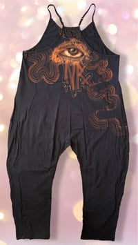 Image 2 of “LEO” CUSTOM BLEACH PAINTED BAGGY ROMPER XL 