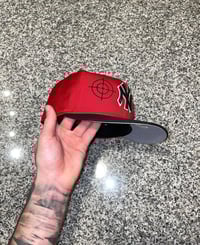 Image 3 of TRI TONE BLK/RED NY YANKEES CUSTOM FITTED CAP