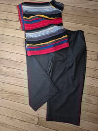 Image 1 of Kylie Jane Pocket Pants-wool pinstripe xl only 