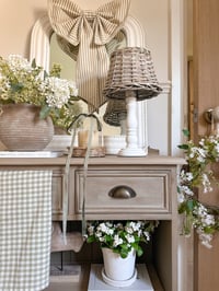 Image 2 of Wicker shade & white wooden shade