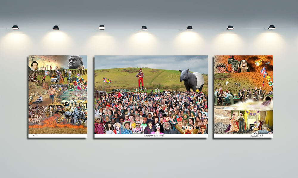 Image of The Cold War Steve Giant-May-Day-Coronation-Triptych (Three Limited Editions)