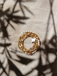 Image 3 of Bracelet 5 rangs Miel doré 