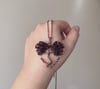 Garnet tree heart pendant 