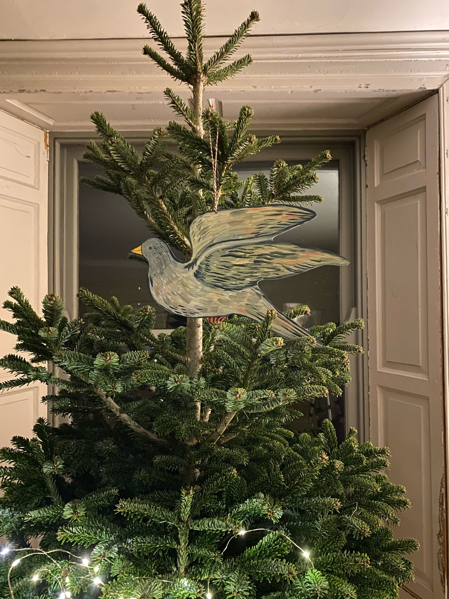 Image of Large painted wooden bird C