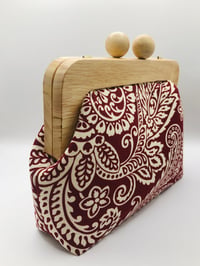 Image 2 of Burgundy Paisley Clutch