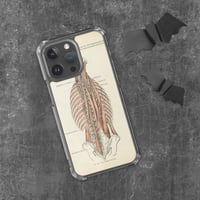 Image 1 of Antique Bookpage Detailed Anatomical Illustration Human Torso Clear Case for iPhone®