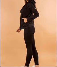 Image 2 of 3pc Activewear Set size in black