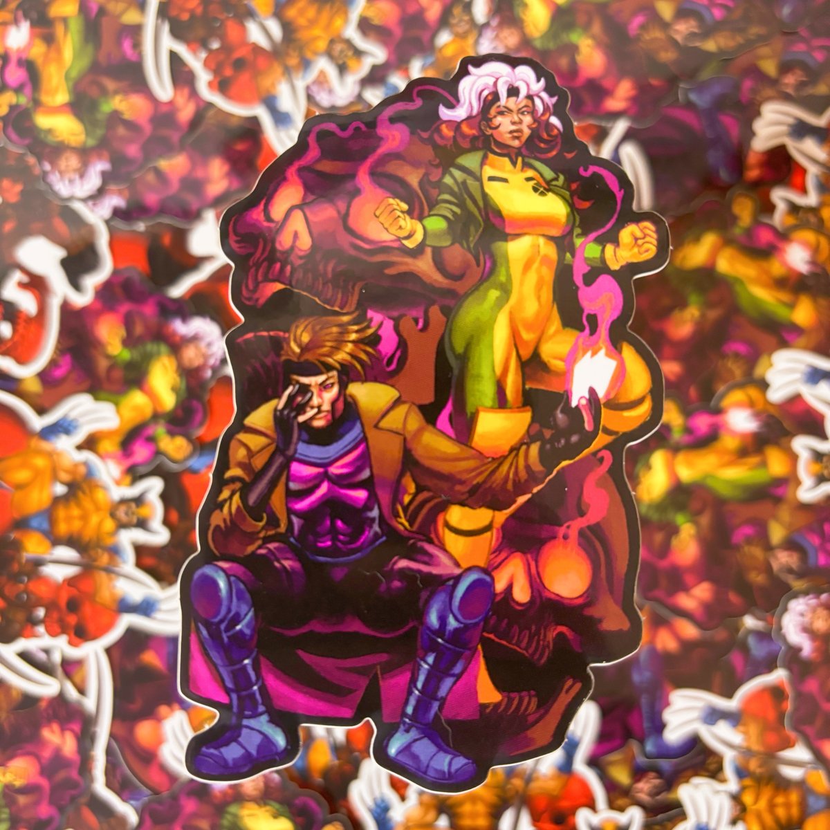 Rogue X Gambit Sticker | thatshitdead