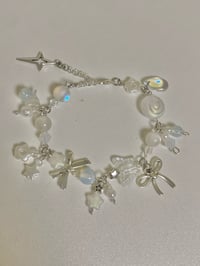 Image 2 of cluttered glass pearl bracelet 