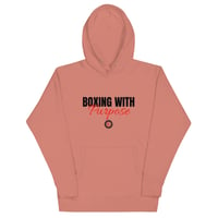 Image 2 of Boxing with Purpose Adult Hoodie(Black Logo)