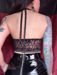 Image 4 of Fire Mesh Halter Top (made to order)