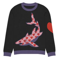 Image 6 of Heart Shark Knitted crew neck sweater