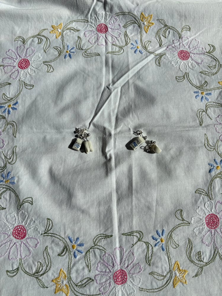 Image of milky earrings