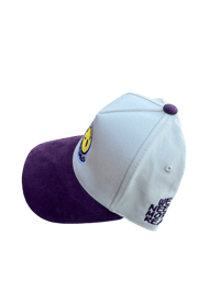 Image 2 of White and a purple SnapBack  corduroy brim 