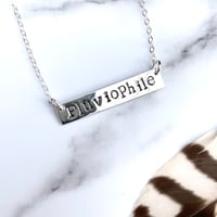 Image 1 of Handmade Sterling Silver Personalised Necklace - Pluviophile 