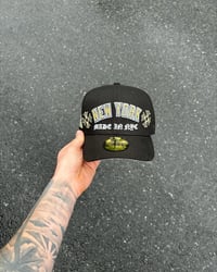 Image 3 of  BLACK TRI TONE NEW YORK METS CUSTOM FITTED CAP