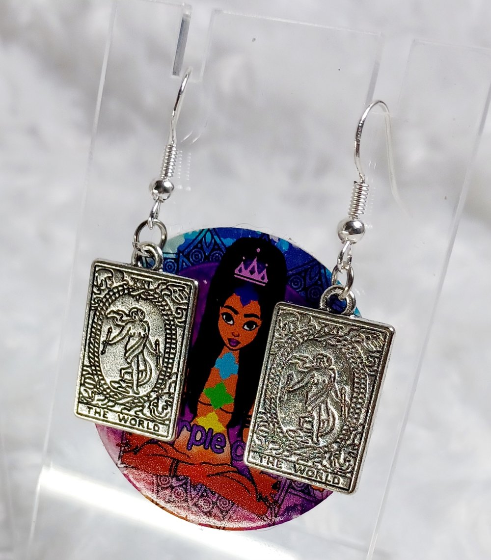 Image of Tarot card earrings 