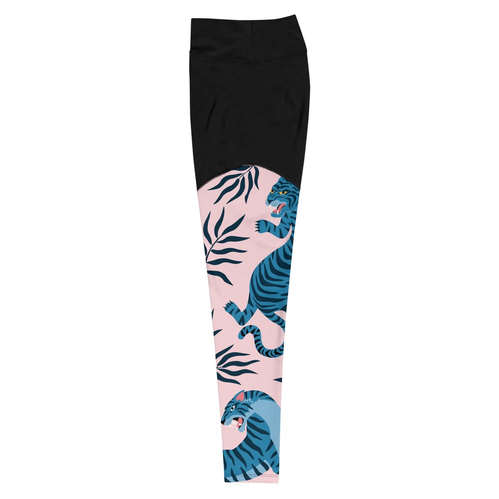 ZEN EXP - Blue Tiger Sports Leggings