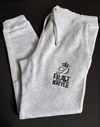 Image 1 of Light Grey "D + Built for the Battle" Joggers (Already made/ready to ship) 