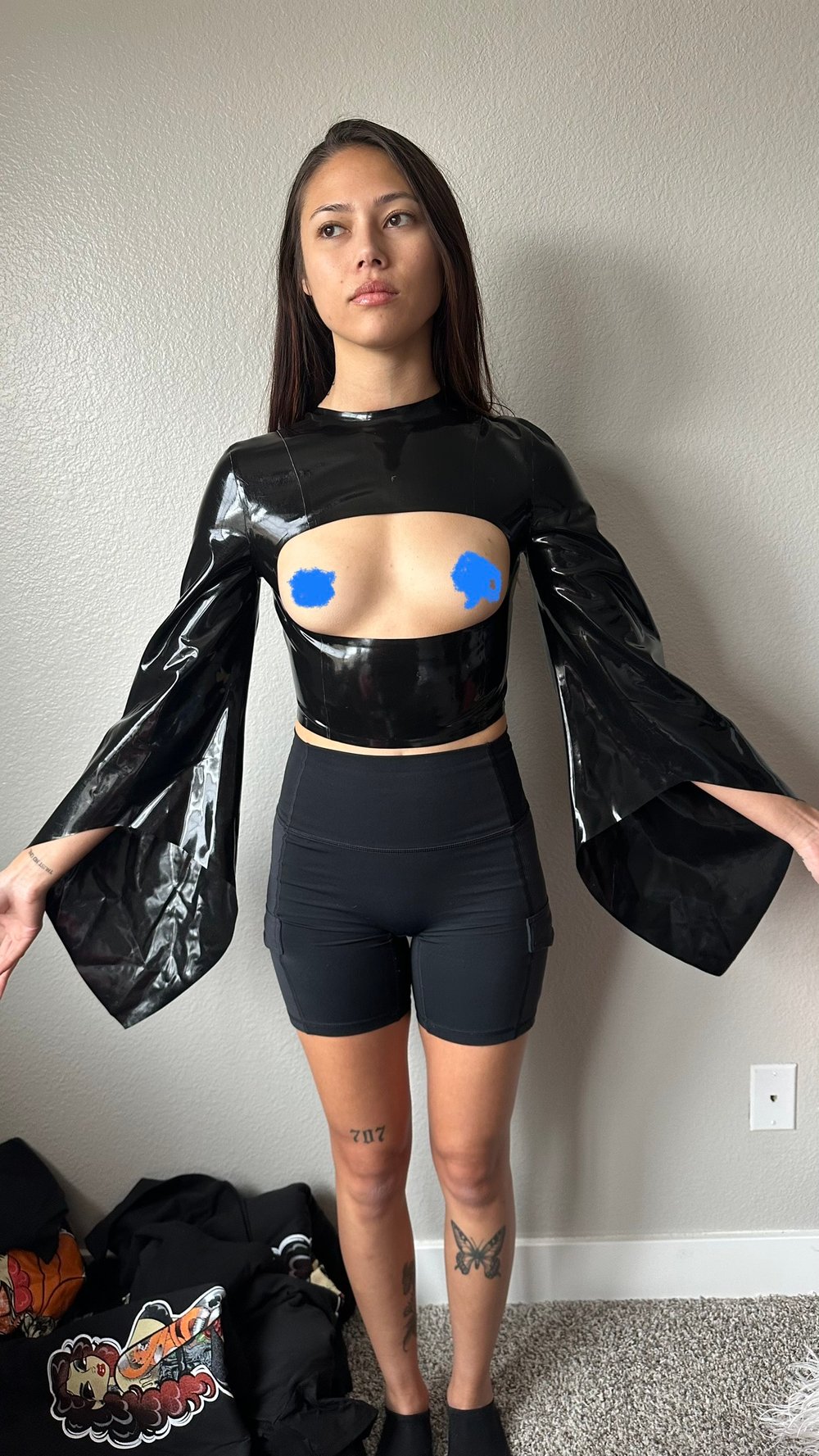 Vital vein latex TOP ONLY small/medium NUN COSTUME PIECE 