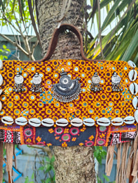 Image 2 of Mini city bag tribal Tan plain strap