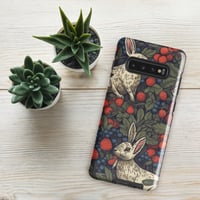 Image 6 of Boho Nature Cottagecore Inspired White Rabbits Among Berries Tough case for Samsung®