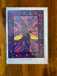 Image 3 of Art Cards: Colours of a Tree I, II, III, It’s a Jungle Out There, In Flight, Lino Cuts