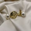 Gold Baroque Pearl Drop Earrings