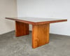 Expanding Walnut Double Pedestal Dining Table