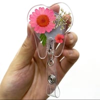 Image 4 of Colorful dried flower resin badge reel