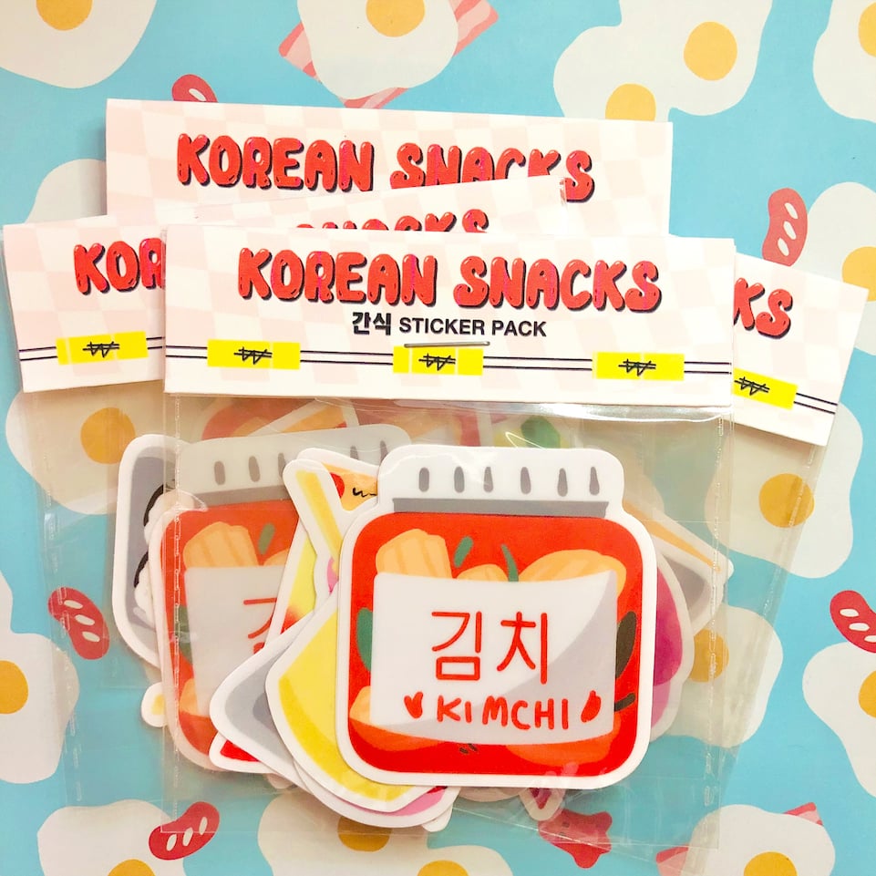 Image of korean snacks sticker pack [RESTOCKED]