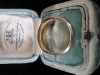 Image 3 of Victorian 18ct Cultured pearl 5 stone gypsy ring in original velvet fitted box
