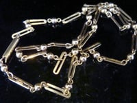 Image 2 of EDWARDIAN 9CT ORNATE CHAIN MARKED 9CT WITH TAG AND BARREL CLASP 16 INCHES 5.4g