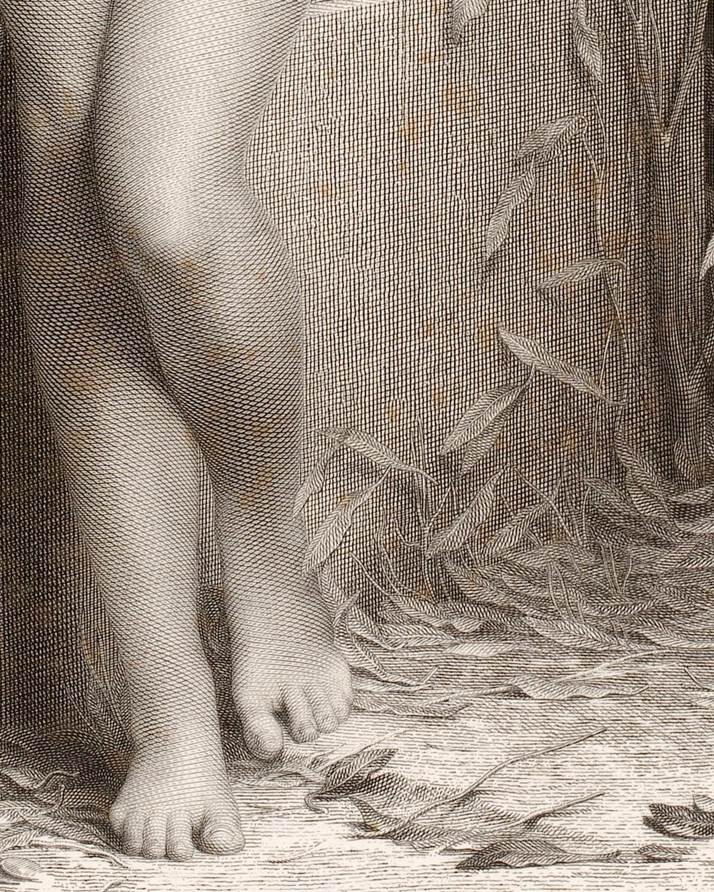 "Young naked woman as 'La Cigale'." (1874)