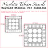 Maynard Stencil-for painting cushions, fabric, floors