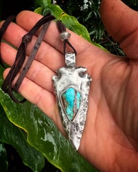 Image 1 of WL&A Large Royston Arrowhead Pendant - Sz 3.5" - 100 grams 