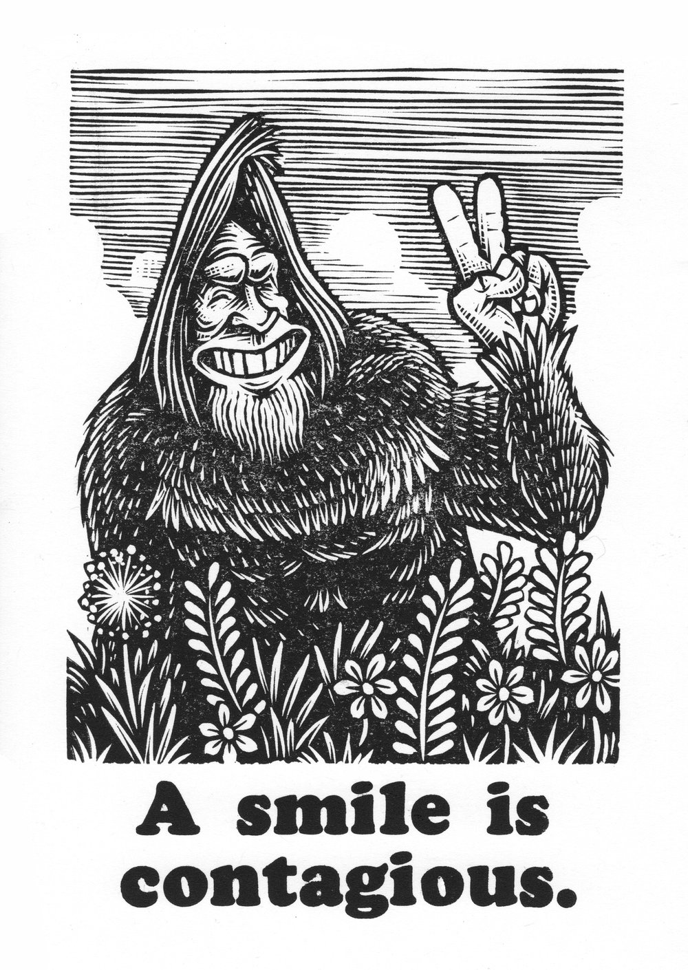 Er velkendte Delegeret Besiddelse A Smile is Contagious - Bigfoot Print | Noosh! Studios