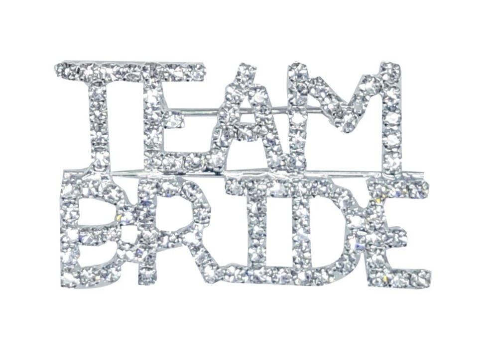 Image of Team Bride Rhinestone Brooch