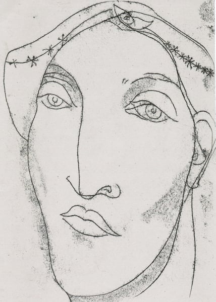 Image of pitonisa - original piece - a4