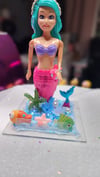 Mermaid Phone Holder (Turquoise Hair)